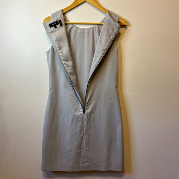 Theory Light Grey Sleeveless Dress with Pockets - Picture 5 of 7